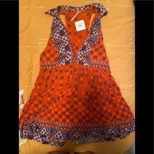 Free People collared tank size small